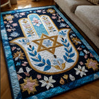 Hamsa Star rug – hamsa and Star of David