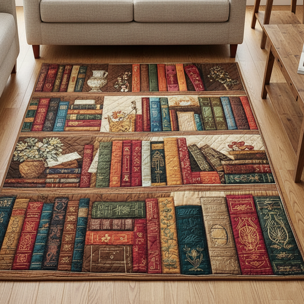 Cosy Corner Shelves rug – bookshelves