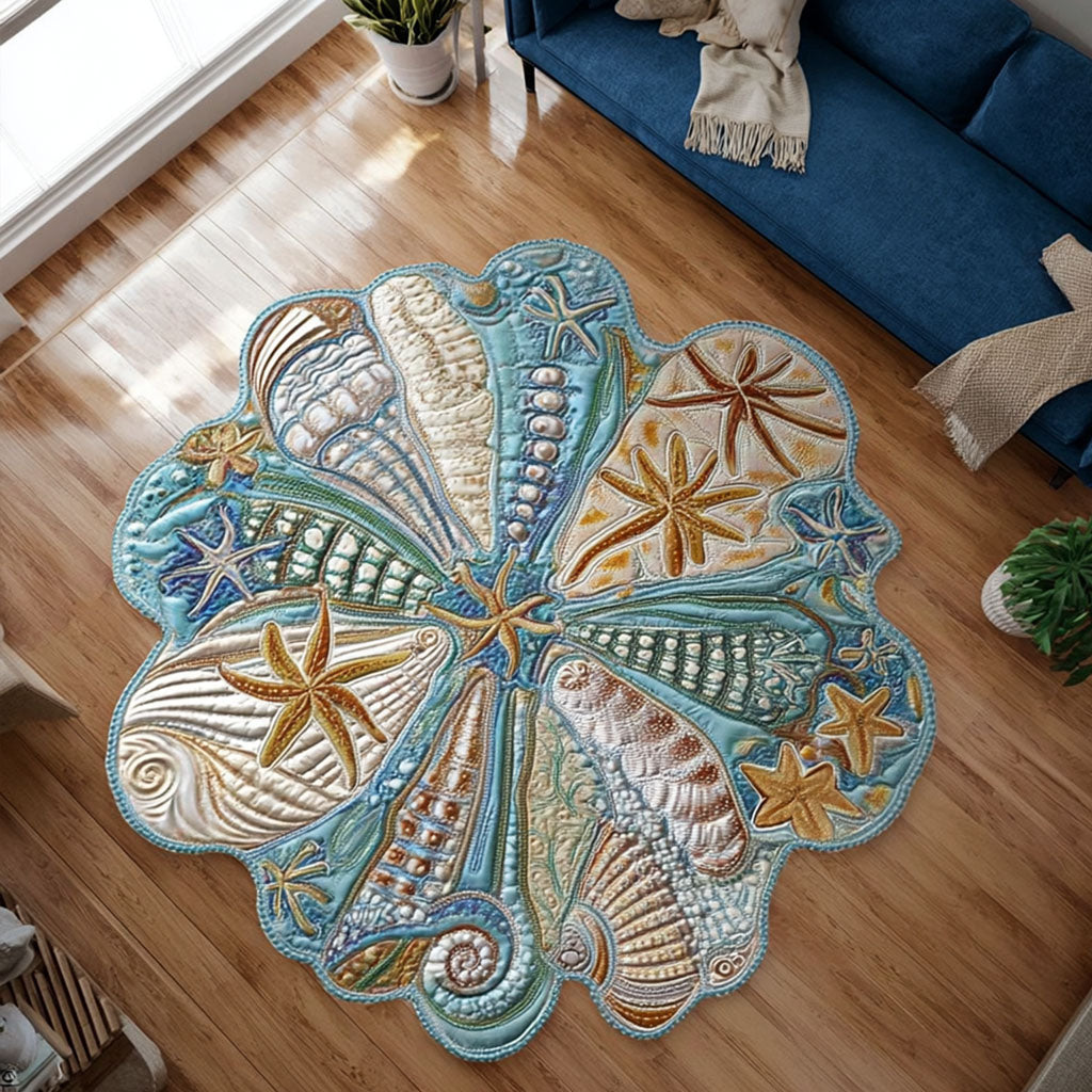 Cosy Cottage Conch shaped rug – shell flower shape