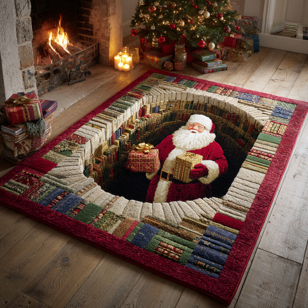 Cosy Santa Claus rug – santa in a book well