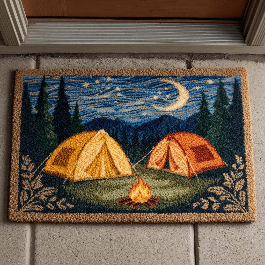 Starlit Tents doormat – tents under stars