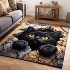Crack Ground Cat rug – cat through cracked ground