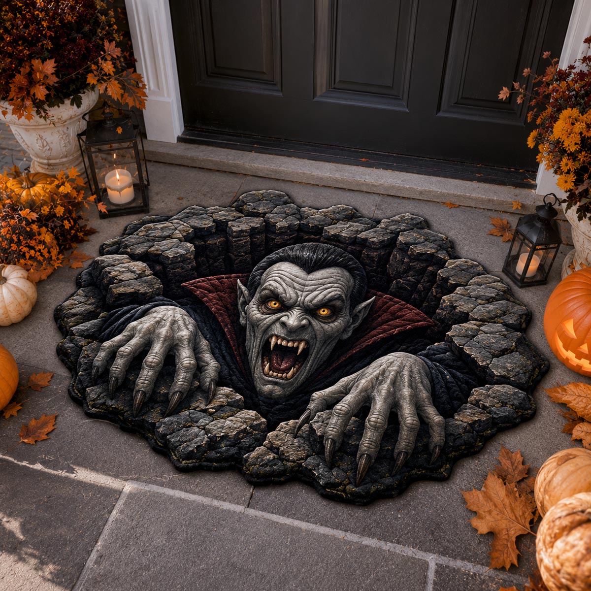 Vampire Fiend shaped doormat – vampire in pit