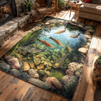 Crystal Trout rug – trout in a stream