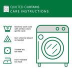 Care instructions – Quilted Curtains - Rose Library