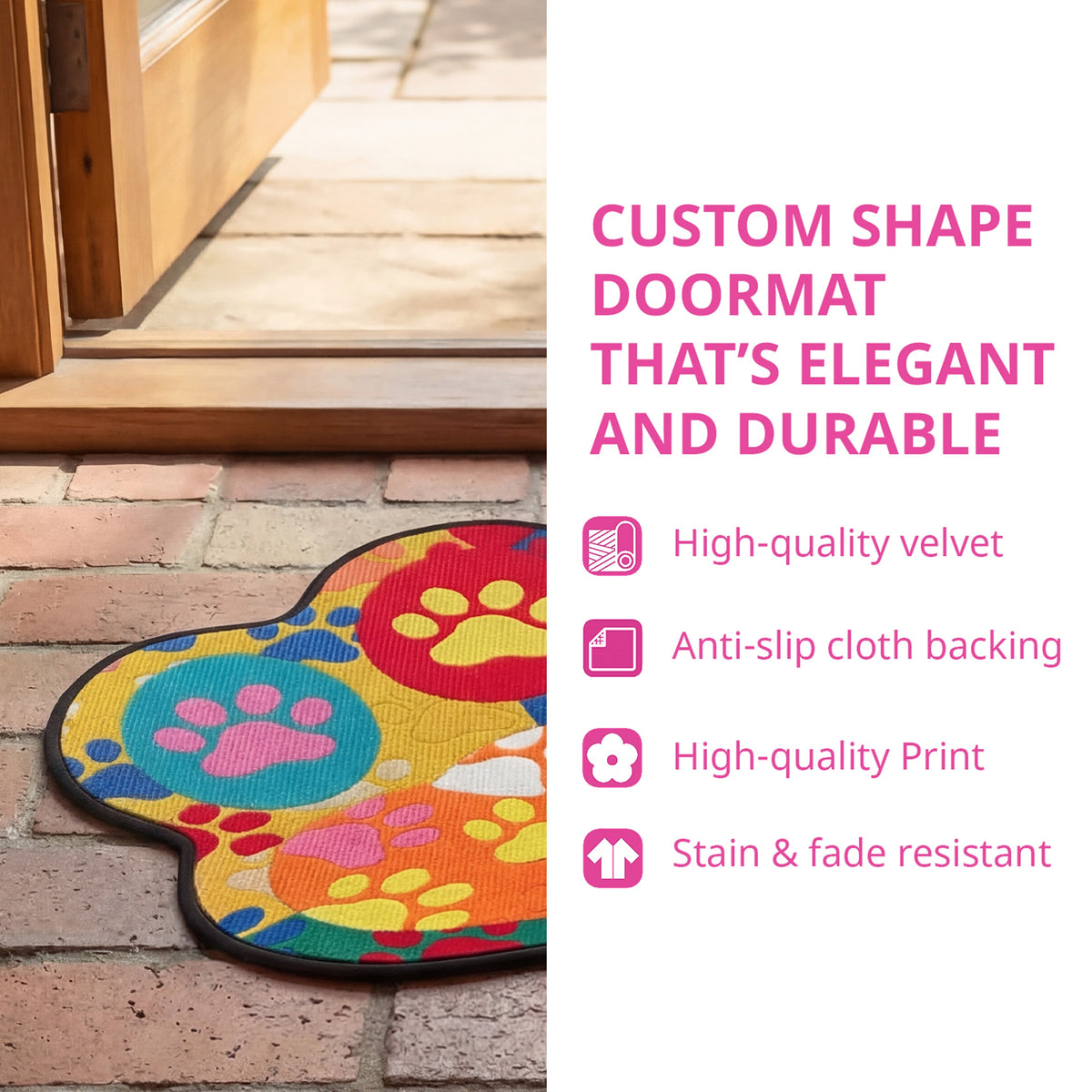 Care instructions – Shaped Doormat - Midnight Cat Oval