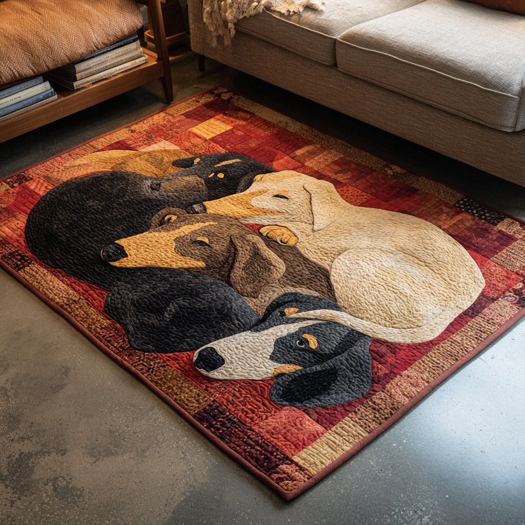 Dachshund Dreams rug – sleeping dachshunds