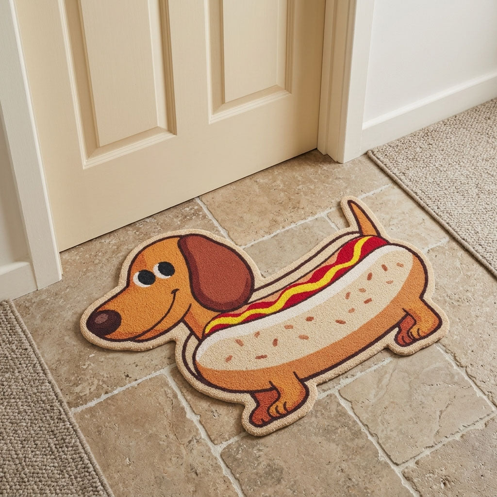 Hot Dog Dachshund shaped doormat – hot dog dachshund