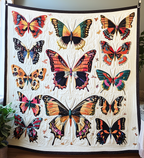 Butterfly Flutter art quilt – fluttering butterflies