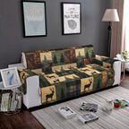 Quilted Sofa Cover - Deer Silhouette Patchwork – view 3