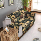 Quilted Sofa Cover - Deer Silhouette Patchwork – view 4