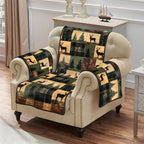 Quilted Sofa Cover - Deer Silhouette Patchwork – view 5