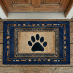 Denim Paw Print doormat – paw print