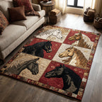 Horse Portraits rug – horse head panels