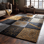 Desert Rhythm rug – neutral weave squares