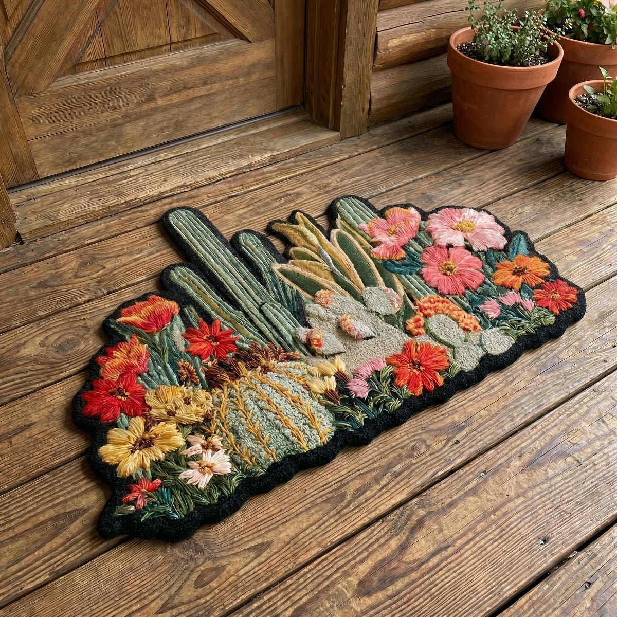 Desert Spirit Garden shaped doormat – cactus garden