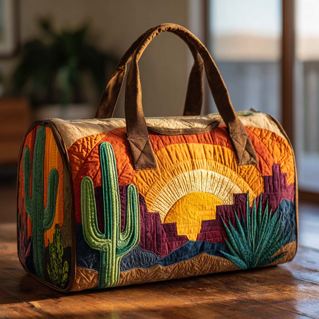 Desert Sunrise quilted weekend bag – desert sunrise