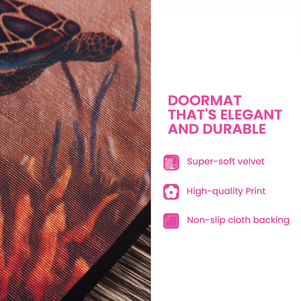 Care instructions – Doormat - Denim Paw Print