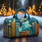 Dragon Tome quilted weekend bag – dragon on books