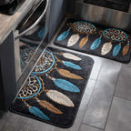 Dreamcatcher Sky kitchen mat set – dreamcatchers and feathers