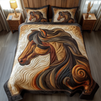 Chestnut Mane quilted throw – chestnut horse with a flowing mane
