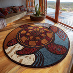 Earthborn Flow round rug – dot-art turtle