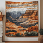 Layered Canyon art quilt – layered canyon