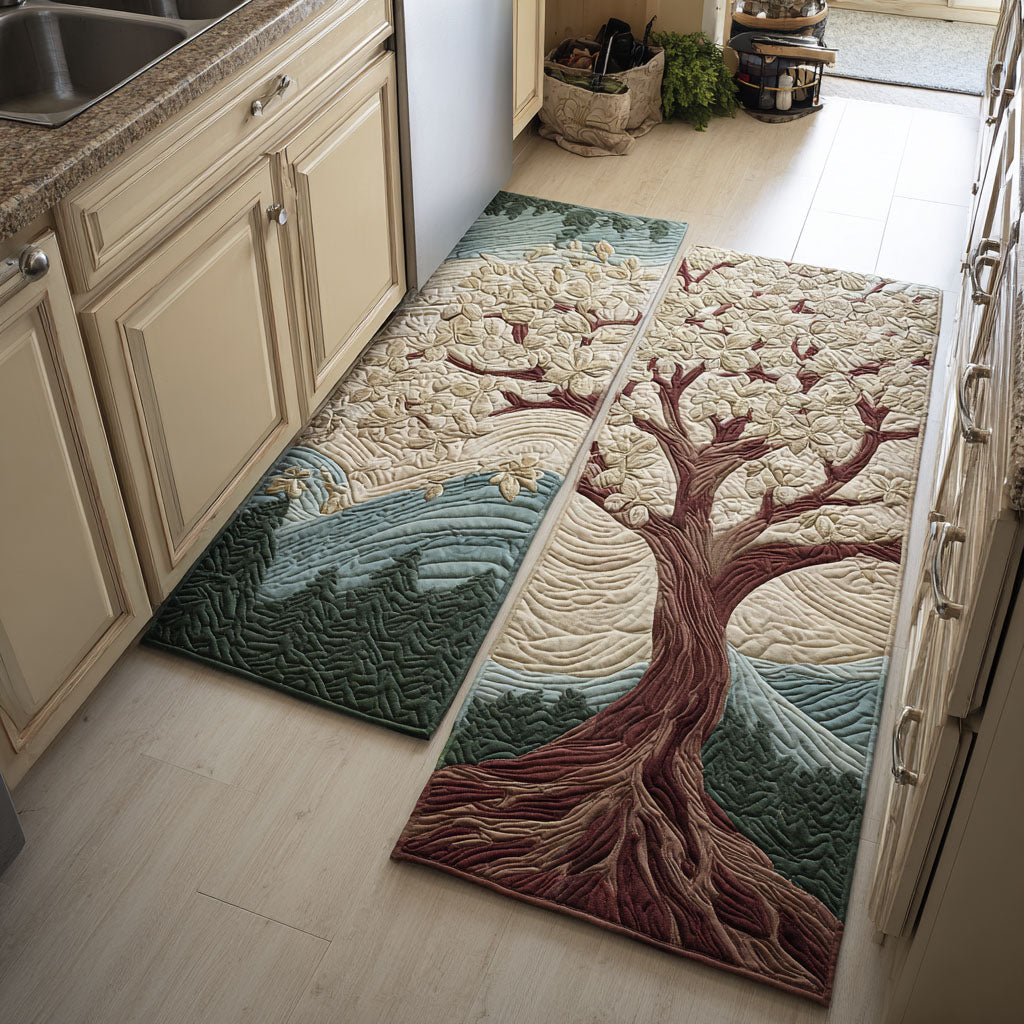 Decorative Branch kitchen mat set – spreading tree