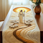 Good Shepherd Path quilted table runner – christ leading his flock