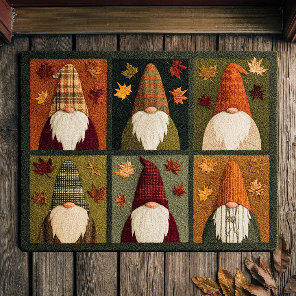 Gnome Patchwork Squares doormat – gnomes in patchwork