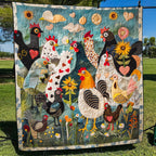 Art Quilt - Heart Hen Garden – view 2