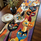 Quilted Table Runner - Cat Faces Patchwork – view 4