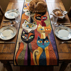 Quilted Table Runner - Cat Faces Patchwork – view 5