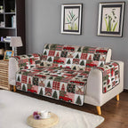 Quilted Sofa Cover - Red Truck Plaid – view 4