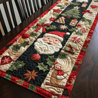 Santa Patchwork quilted table runner – father Christmas in patchwork