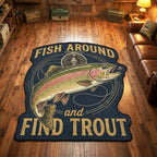 Find Trout shaped rug – trout sign