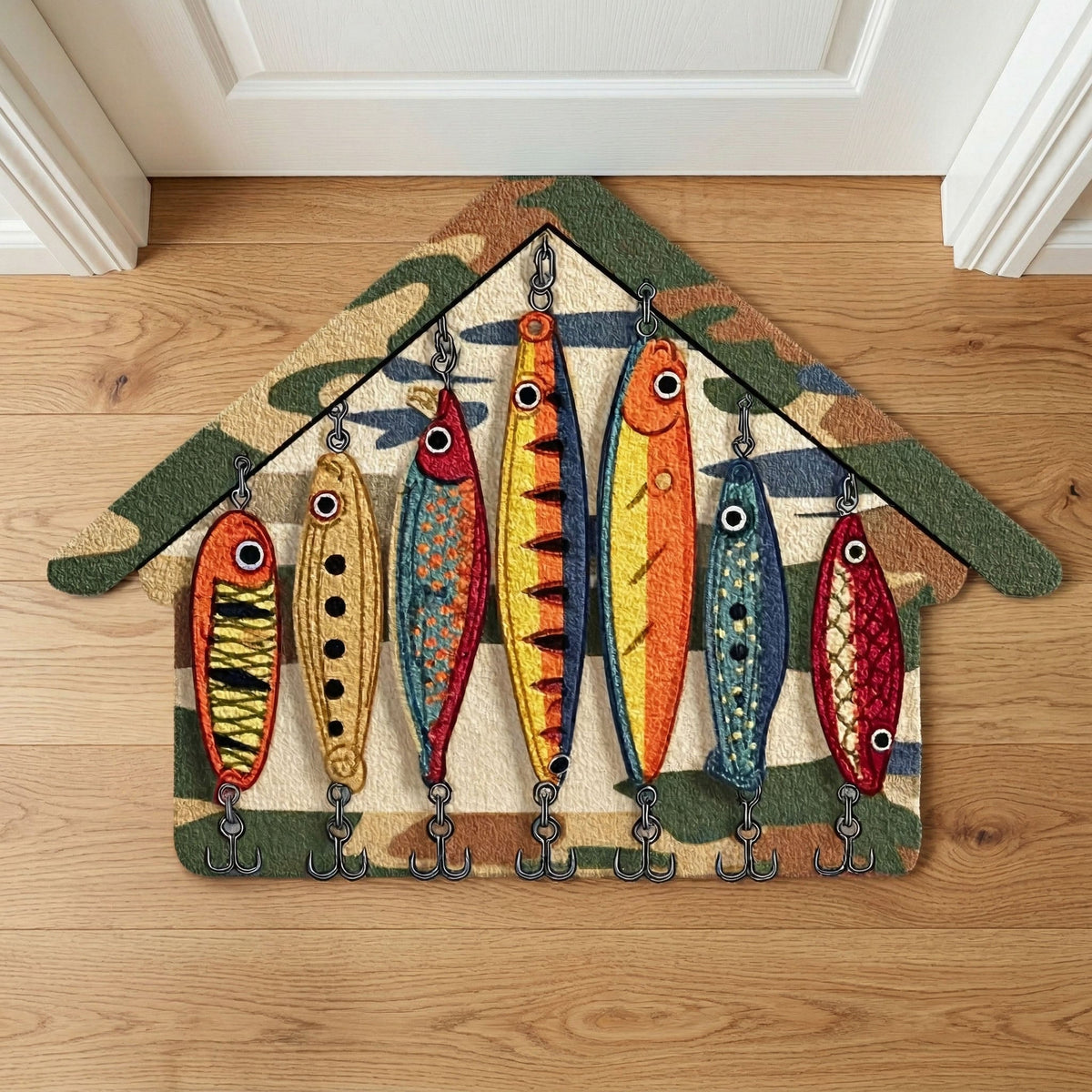 Fishing Lures shaped doormat – fishing lures
