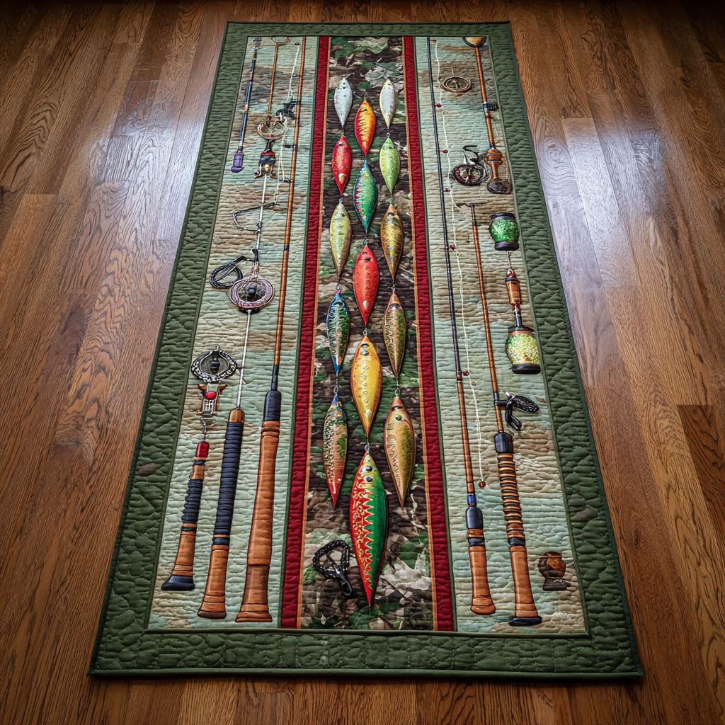Fishing Trail hallway runner – fishing lures