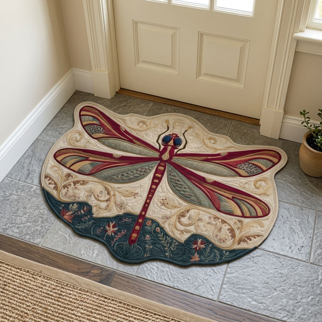 Flutter Dragonfly shaped doormat – pink dragonfly
