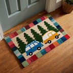 Forest Adventure Cars doormat – cars and pine trees