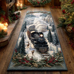 Frosty Express Line hallway runner – steam engine and deer