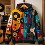 Soul Music Patchwork quilted hoodie – soul music patchwork