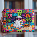 Summerween Beach Ghost quilted purse – ghost on the beach