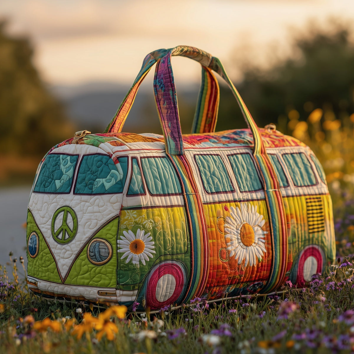 Meadow Peace Van quilted weekend bag – meadow peace van