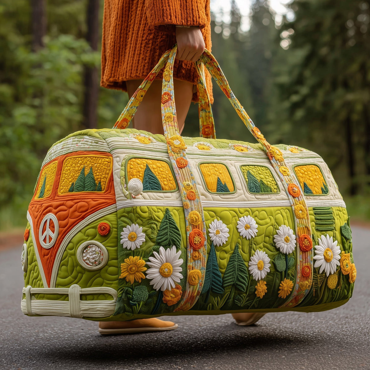 Daisy Meadow Van quilted weekend bag – daisy meadow van