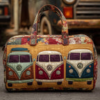 Three Vans quilted weekend bag – three camper vans