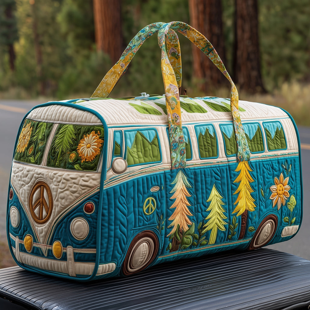 Teal Pine Van quilted weekend bag – teal pine van