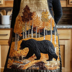 Aspen Bear quilted apron – bear among aspens
