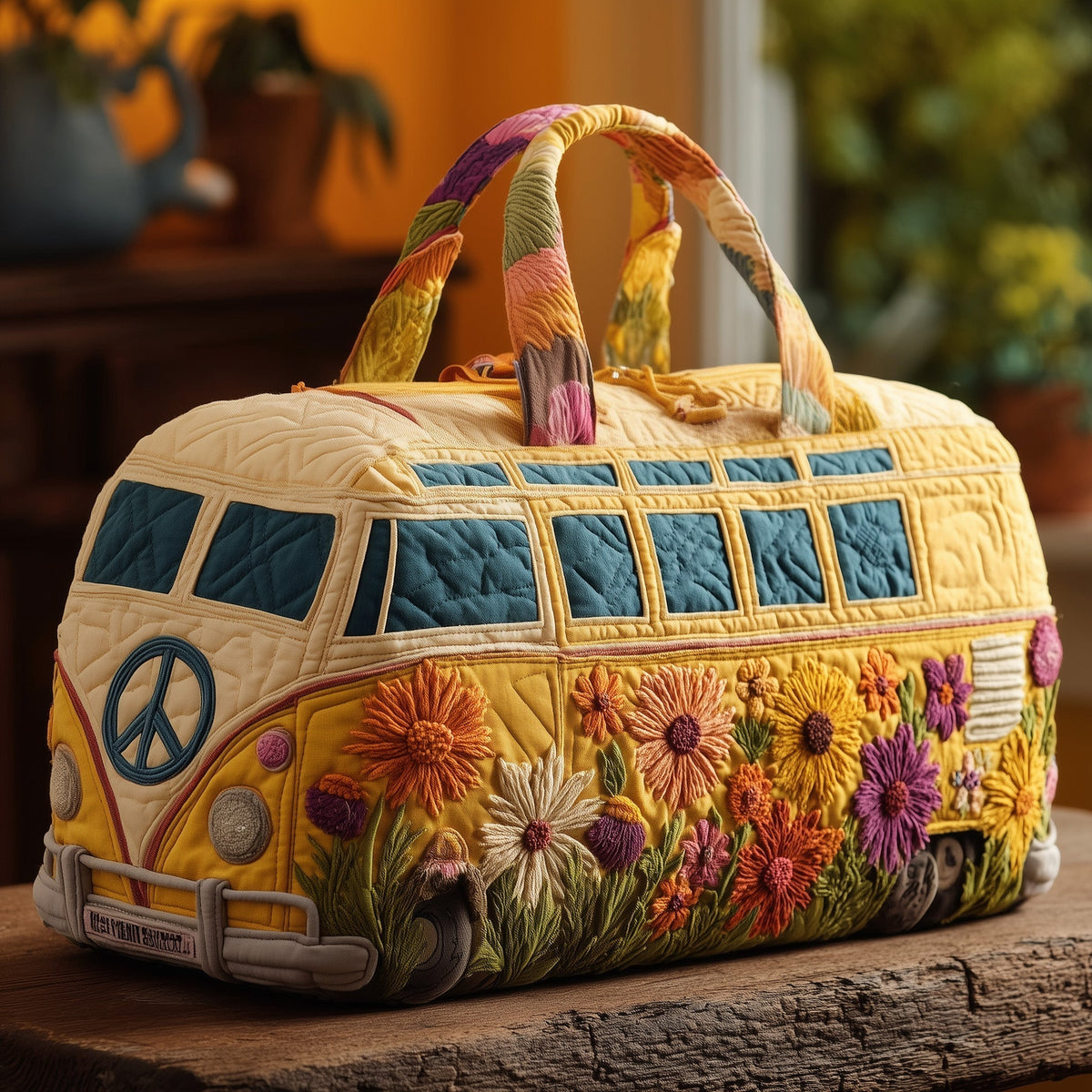 Wildflower Cream Van quilted weekend bag – wildflower van