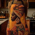Headwrap Profile quilted apron – woman in profile